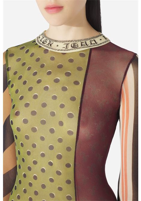 abito lungo patchwork donna multicolor JEAN PAUL GAULTIER | 26/01-W-DR115-M015P90